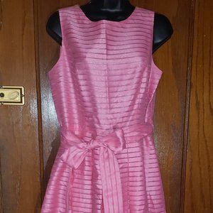 Tommy Hilfiger Sleeveless Ribbon Illusion Stripe Fit Flare Dress Sz 8 50's style